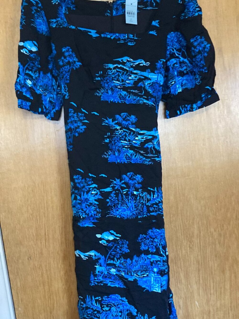 Ann Taylor Floral Toile Square Neck dress